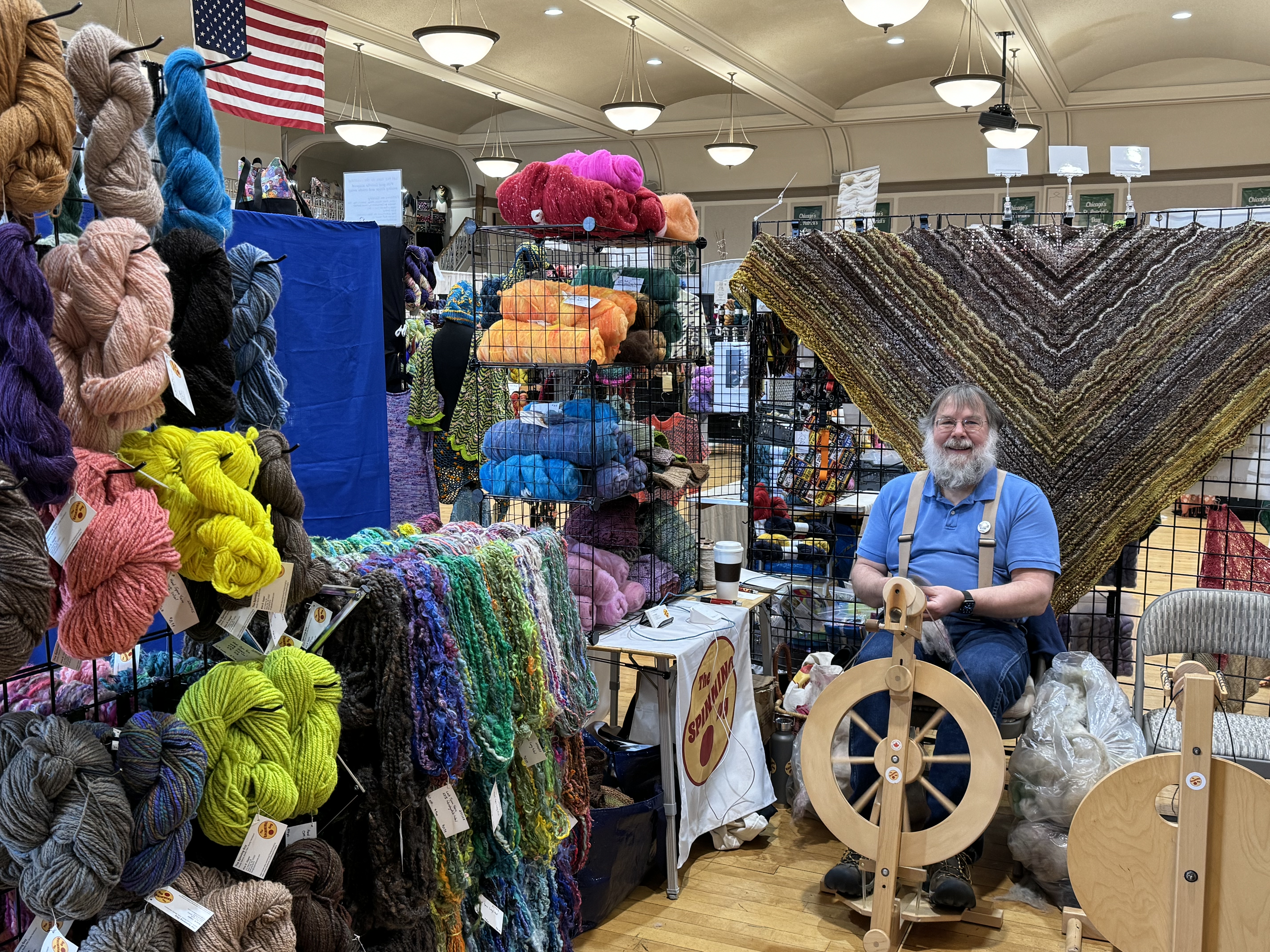 The Spinning Guy Booth at Yarncon 2024