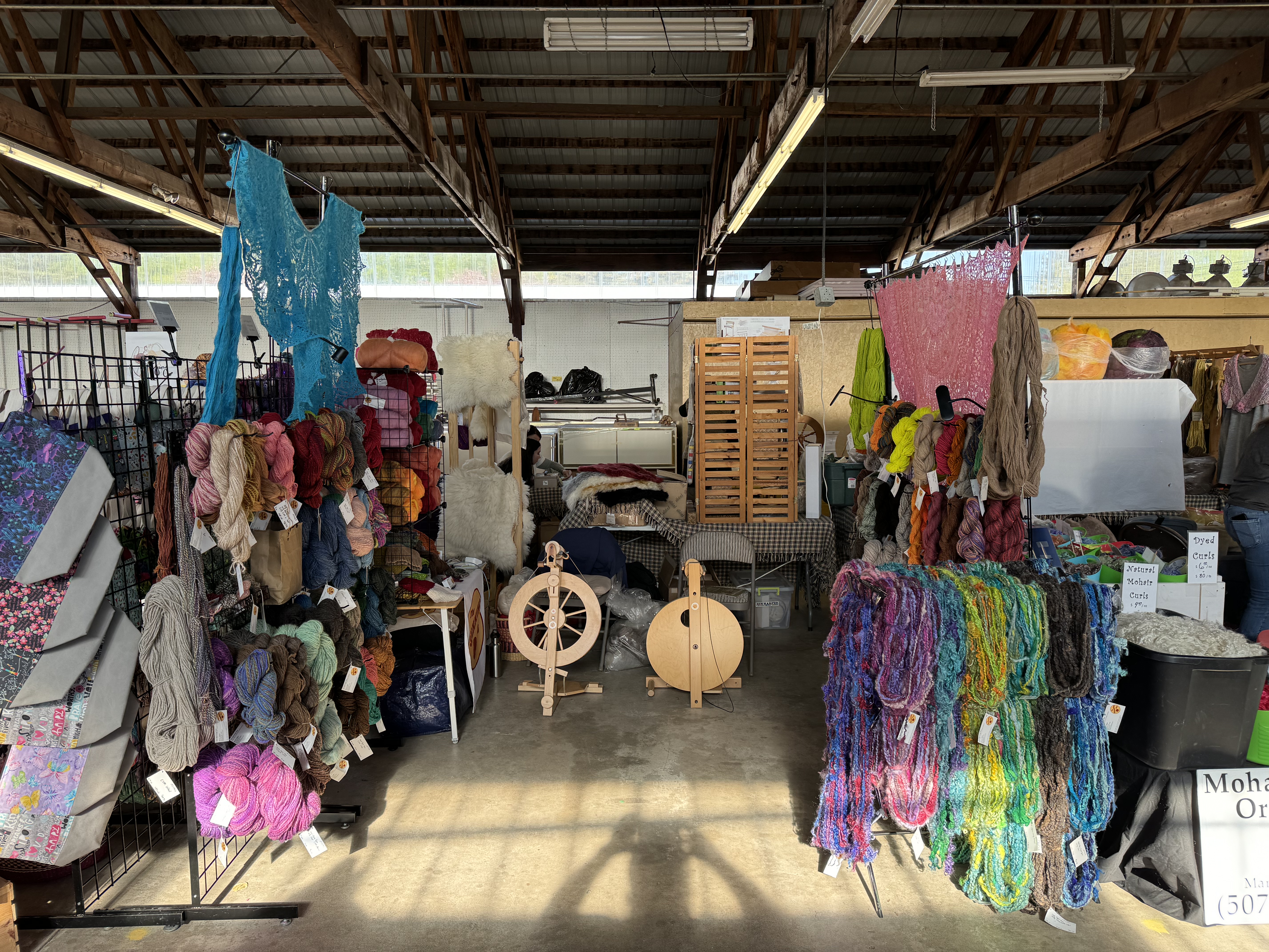 The Spinning Guy Booth at Shepherd's Harvest 2024